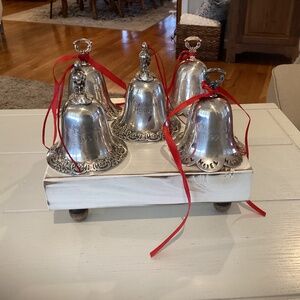 Set of (5) Wallace Silverplate Collector Bells